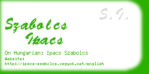 szabolcs ipacs business card